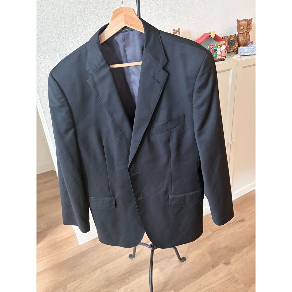 Saks Fifth Avenue Ermenegildo Zegna Cloth Blazer Sport Coat 42S Navy Blue Wool